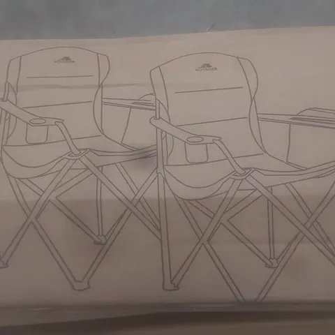 BOXED VOYAGER 2PK COOL ARM CHAIRS  GREY