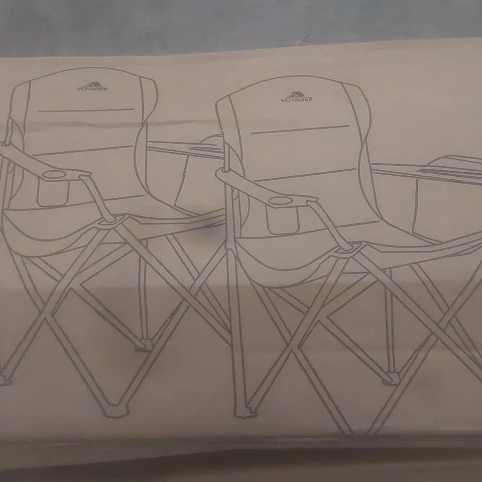 BOXED VOYAGER 2PK COOL ARM CHAIRS  GREY
