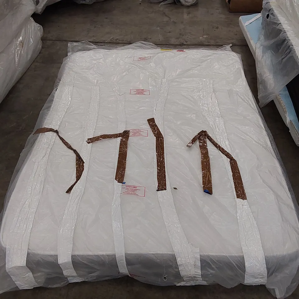 QUALITY BAGGED HYBRID MEMORY NATURAL OPEN COIL 4'6" DOUBLE MATTRESS 