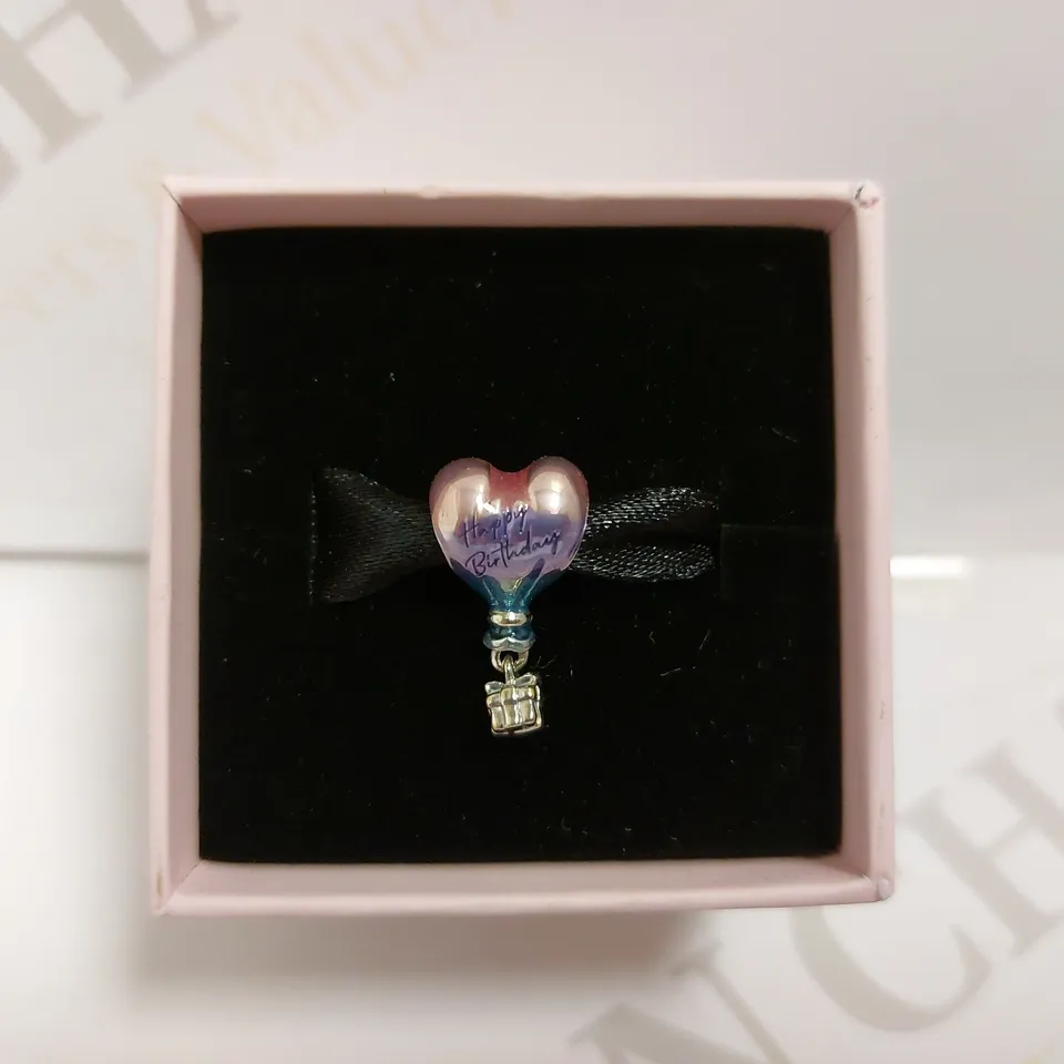 BOXED PANDORA SILVER `HAPPY BIRTHDAY` BALLOON CHARM