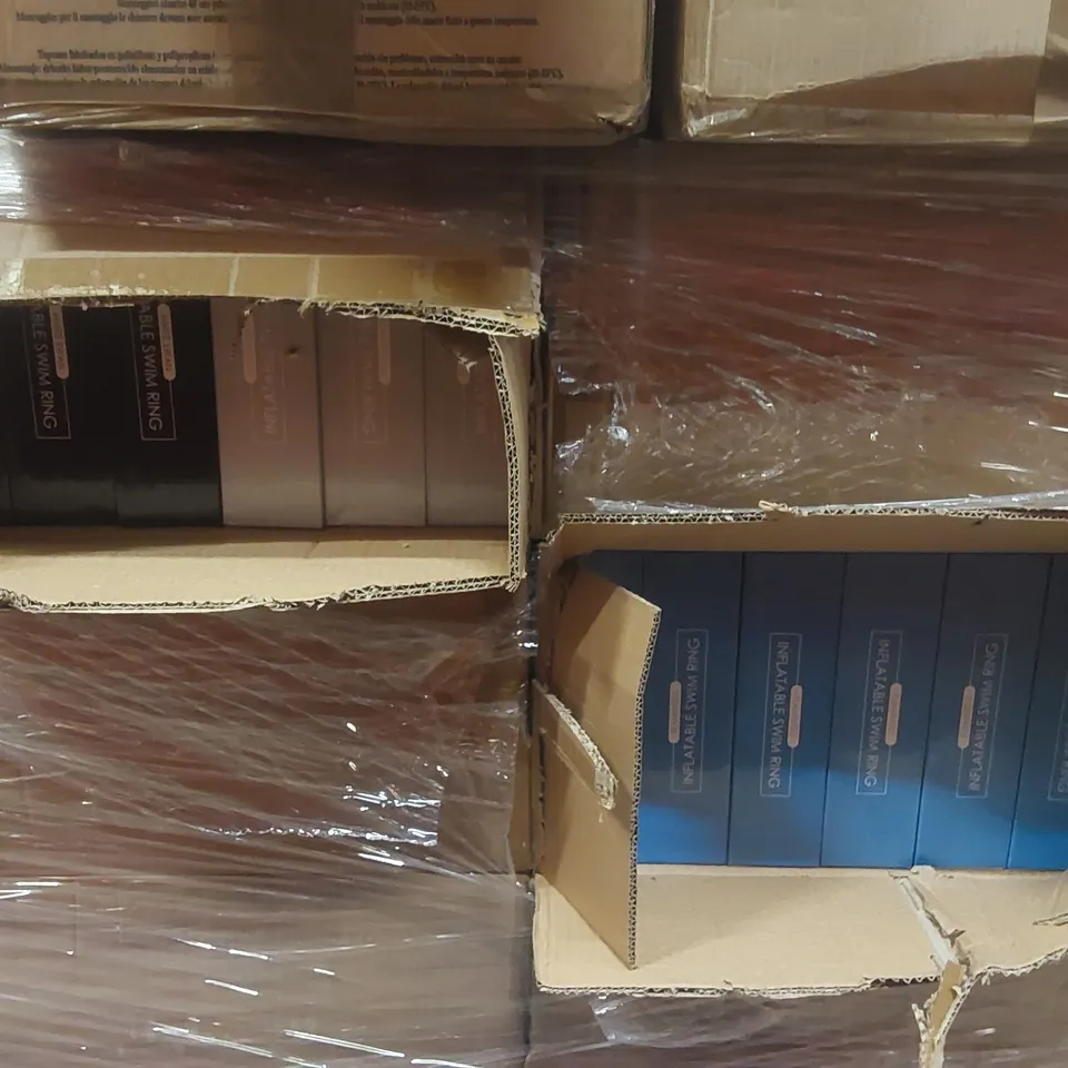 PALLET CONTAINING A LARGE QUANTITY OF POOL INFLATABLES AND OTHER ASSORTED ITEMS