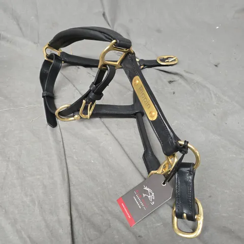 OLD MILL RAISED HEAVY PADDED HEADCOLLAR IN BLACK 
