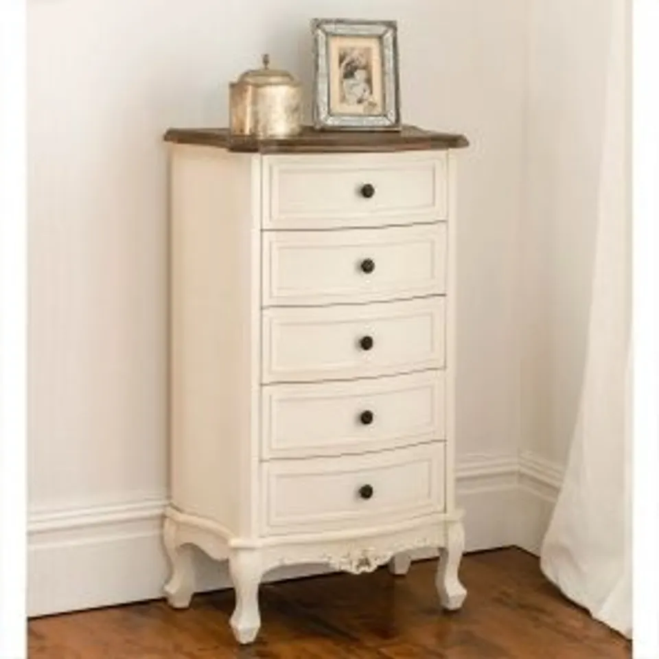 BRAND NEW BOXED HOME DIRECT 365 ANNAELLE FRENCH STYLE TALLBOY CHEST