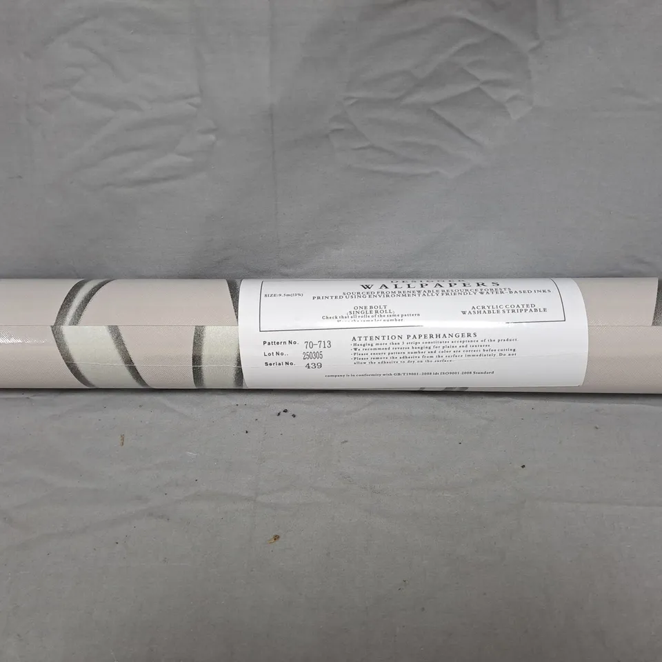 DESIGNER WALLPAPERS SINGLE ROLL OF ACRYLIC COATED WALLPAPER - 9.5M
