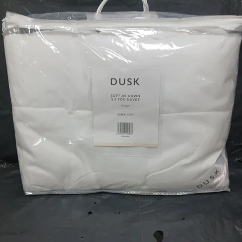 DUSK SOFT AS DOWN 2.5 TOG DUVET - SINGLE 