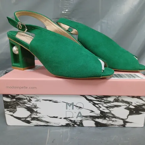 MODA IN PELLE PEARLY HEEL SANDAL GREEN SIZE 5