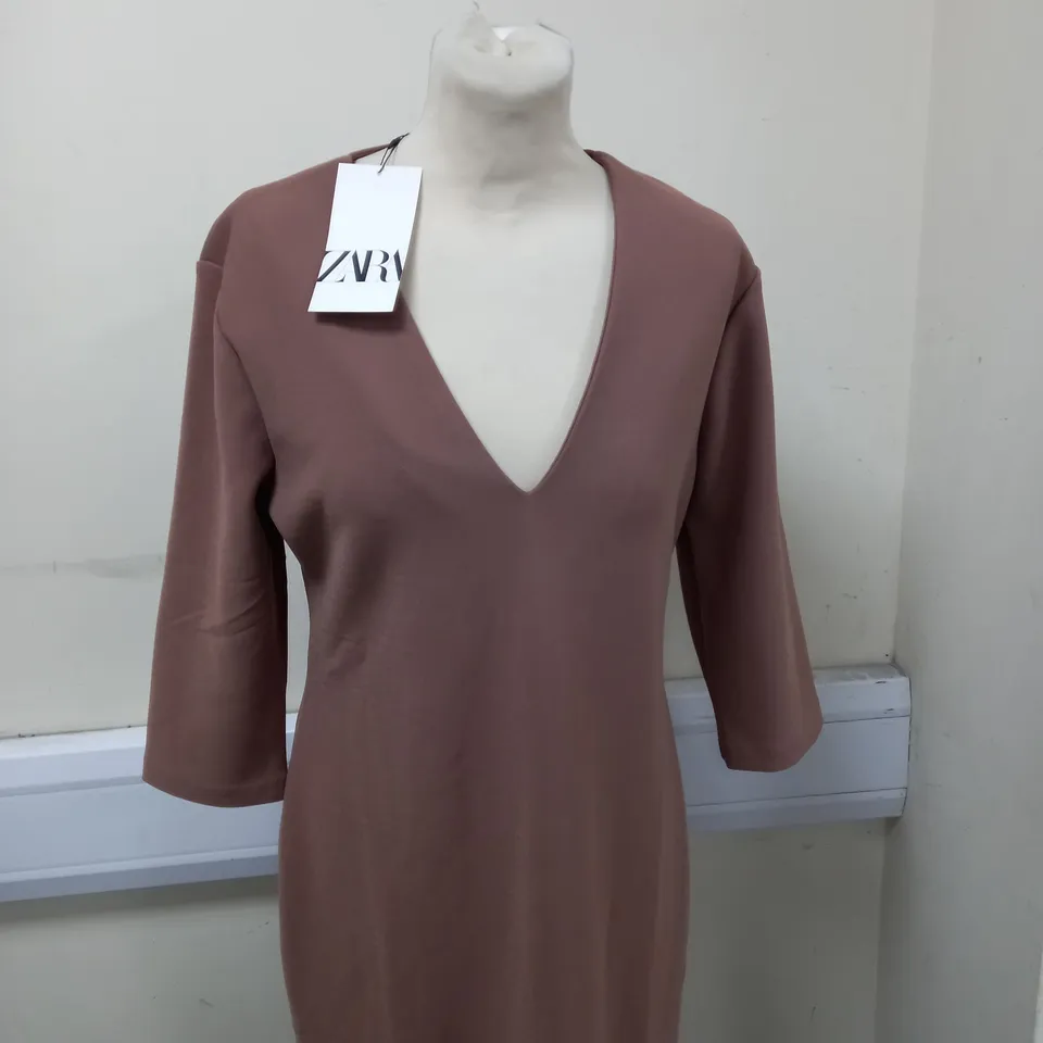 ZARA OCCASSIONAL V NECK DRESS SIZE XL