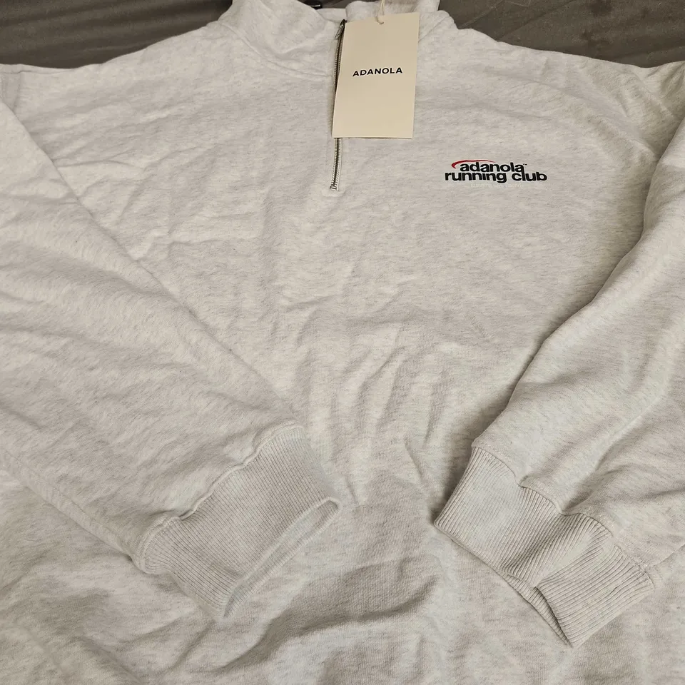 ADANOLA RUNNERS OVERSIZED FUNNEL NECK ZIP SWEATSHIRT - SIZE 3XL