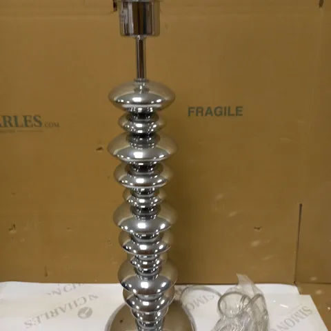 DAR LIGHTING GROUP TABLE LAMP BASE ONLY - CHROME FINISH