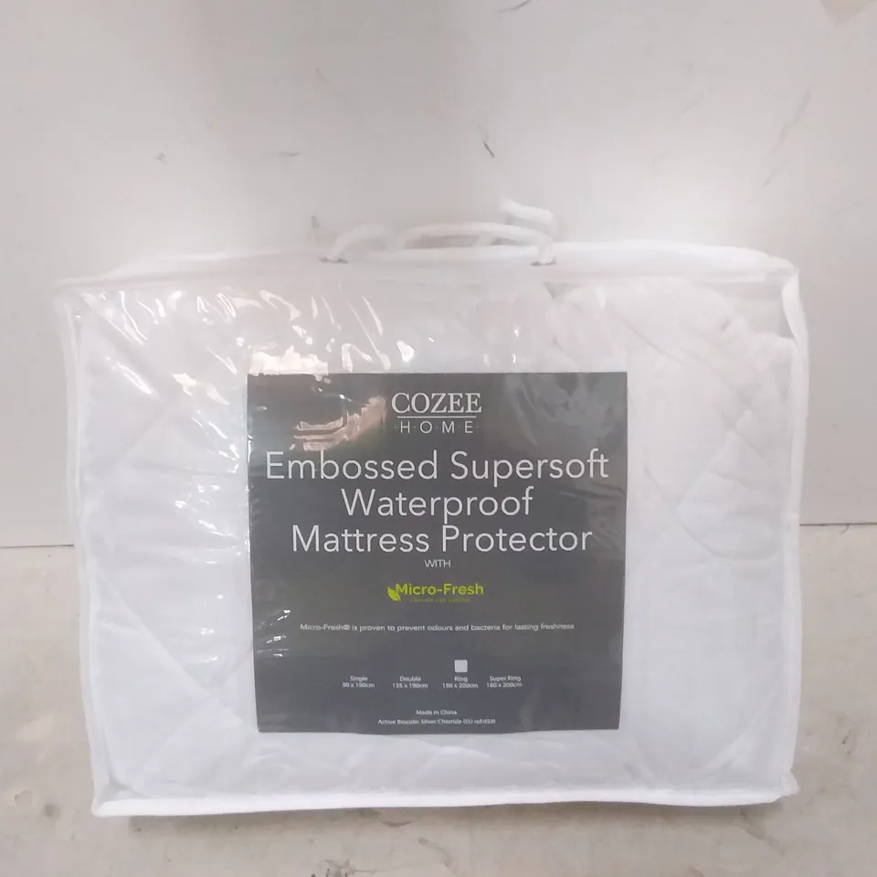 COZEE HOME EMBOSSED SUPERSOFT  WATERPROOF MATRESS PROTECTOR 