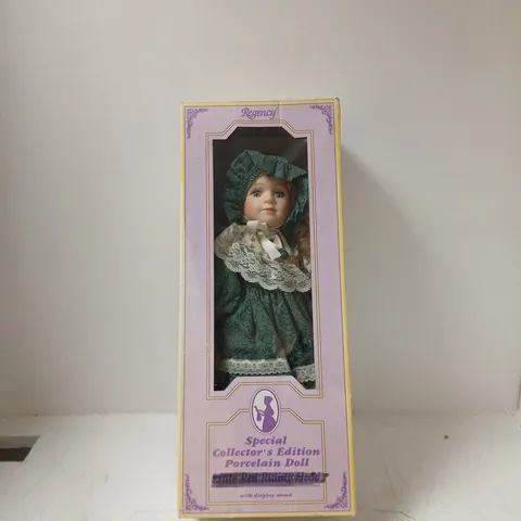 REGENCY SPECIAL COLLECTOR'S EDITION PORCELAIN DOLL – DISPLAY STAND INCLUDED