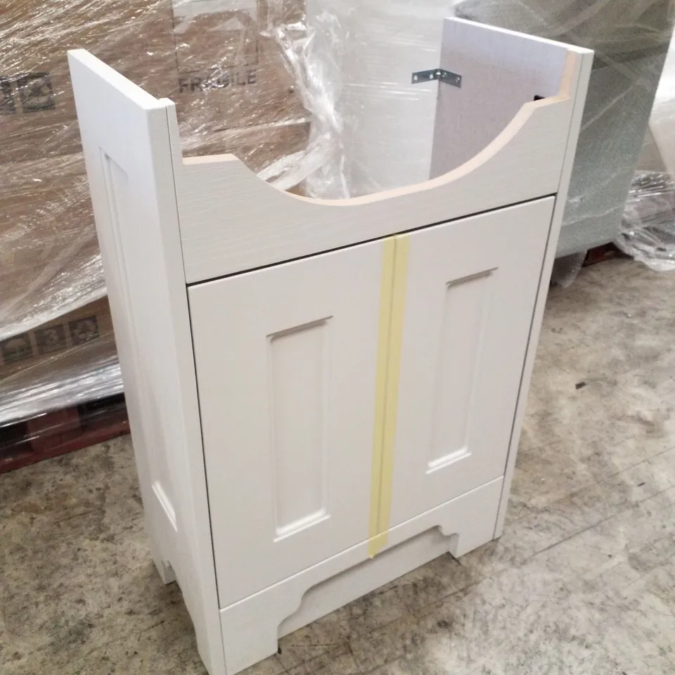 BOXED BRAND CALYPSO CHELWORTH FLOOR STANDING VANITY UNIT - CONTOUR GREY - 540×260×811MM