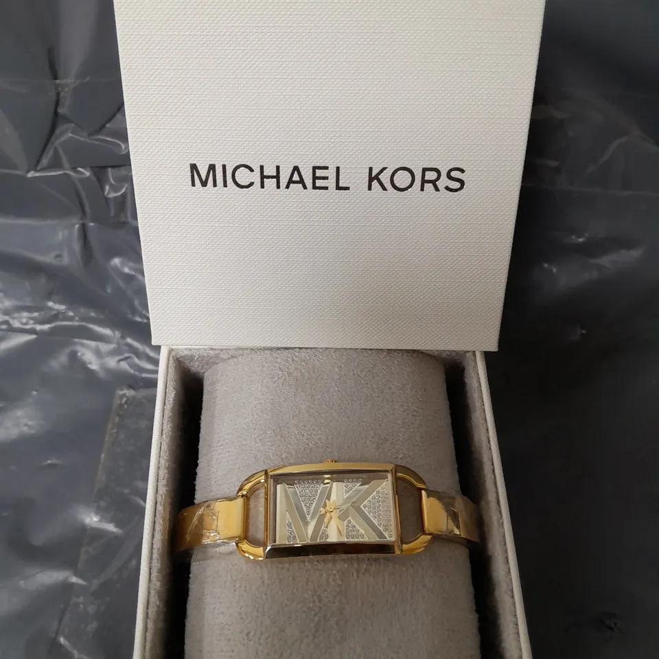 MICHAEL KORS MK EMPIRE THREE-HAND GOLD-TONE STAINLESS STEEL WATCH