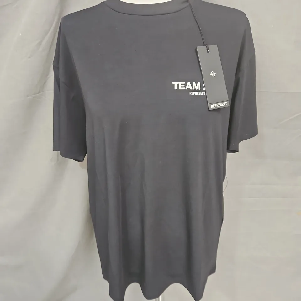 REPRESENT TEAM 247 OVERSIZED TSHIRT IN BLACK SIZE M