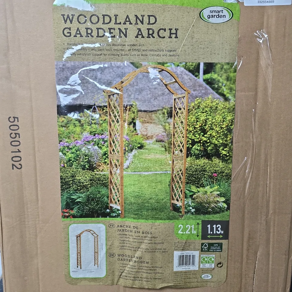 SMART GARDEN WOODLAND ARCH - TAN 2.21M - COLLECTION ONLY