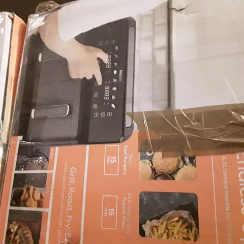BOXED KEPLIN AIR FRYER WITH DUAL COOKING ZONES BLACK COLOUR 