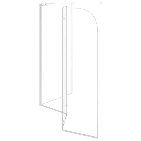 BOXED VIDA IRVONA L SHAPE TEMPERED GLASS FOLDING BATH SCREEN (1 BOX)