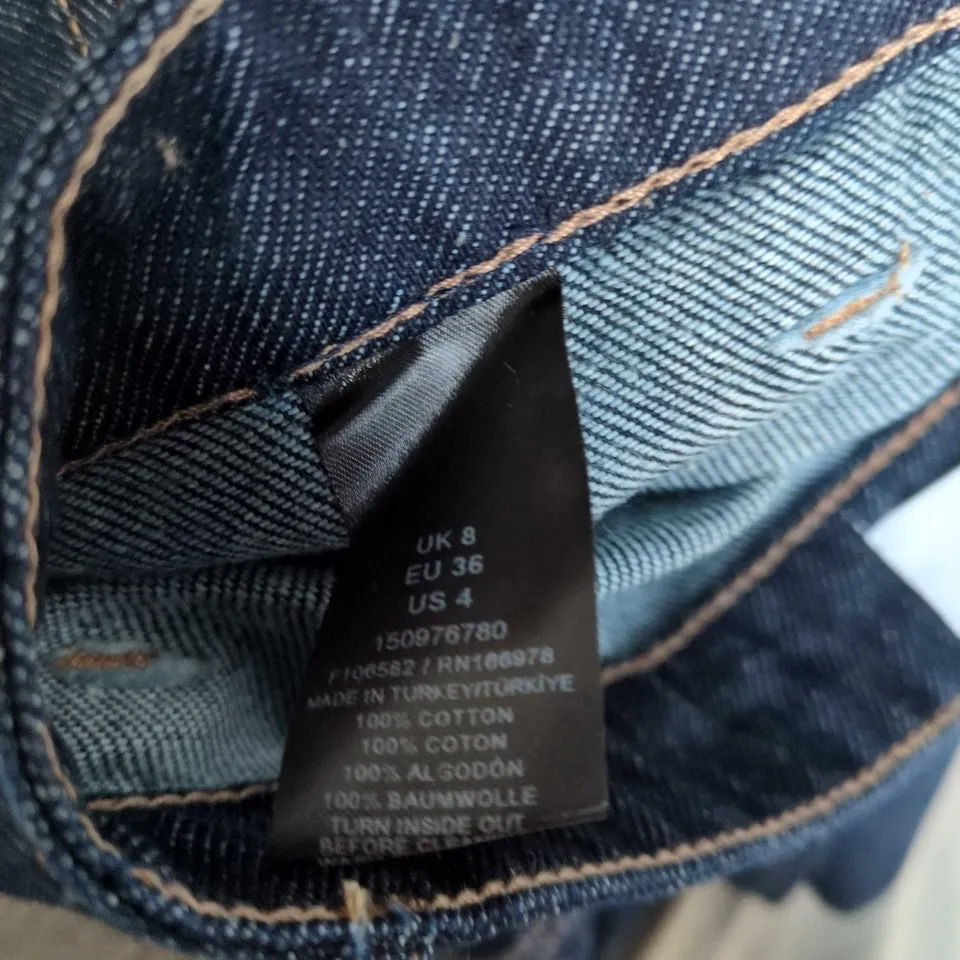 TOPSHOP JEANS – WOMEN’S DARK DENIM UK 8 (EU 36, US 4)