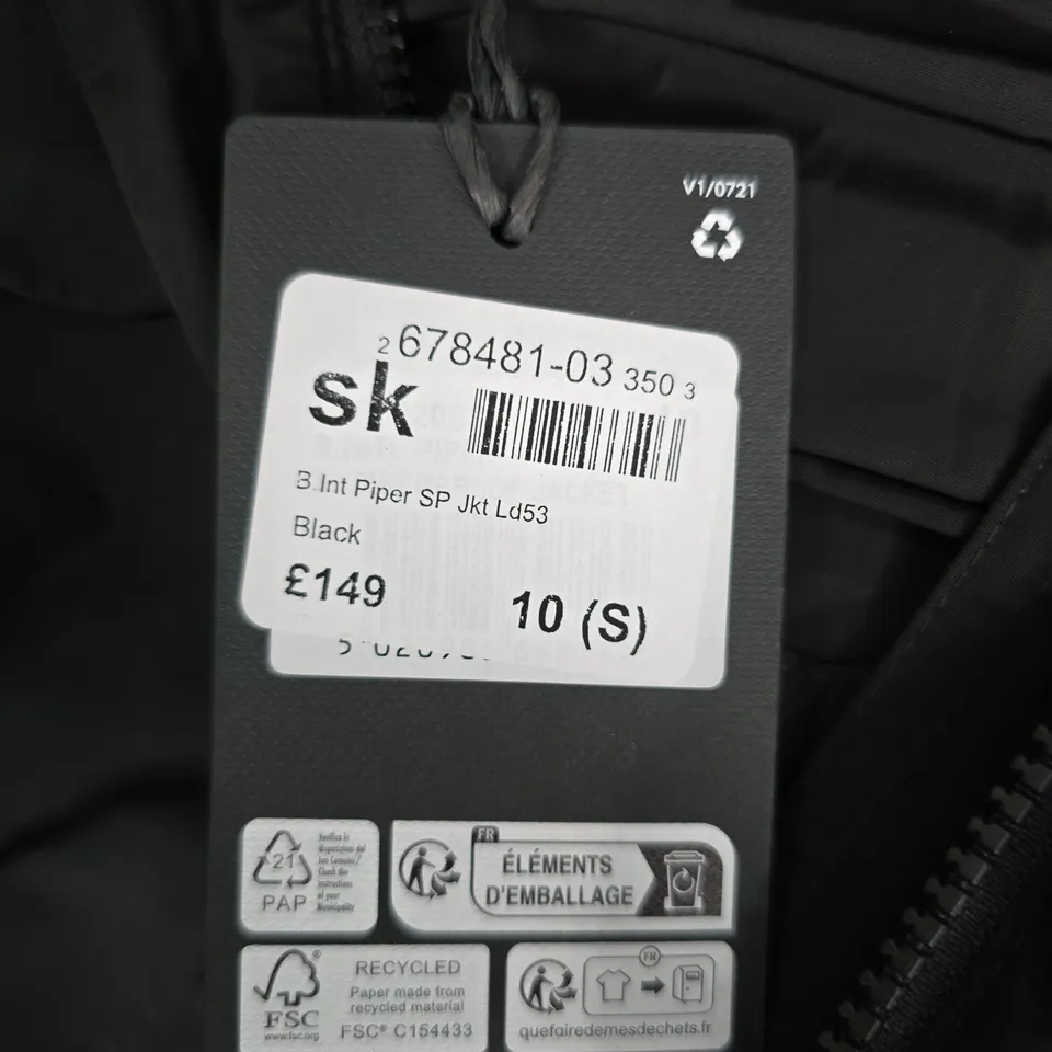 BARBOUR INTERNATIONAL PIPER SP JACKET – BLACK, UK 10