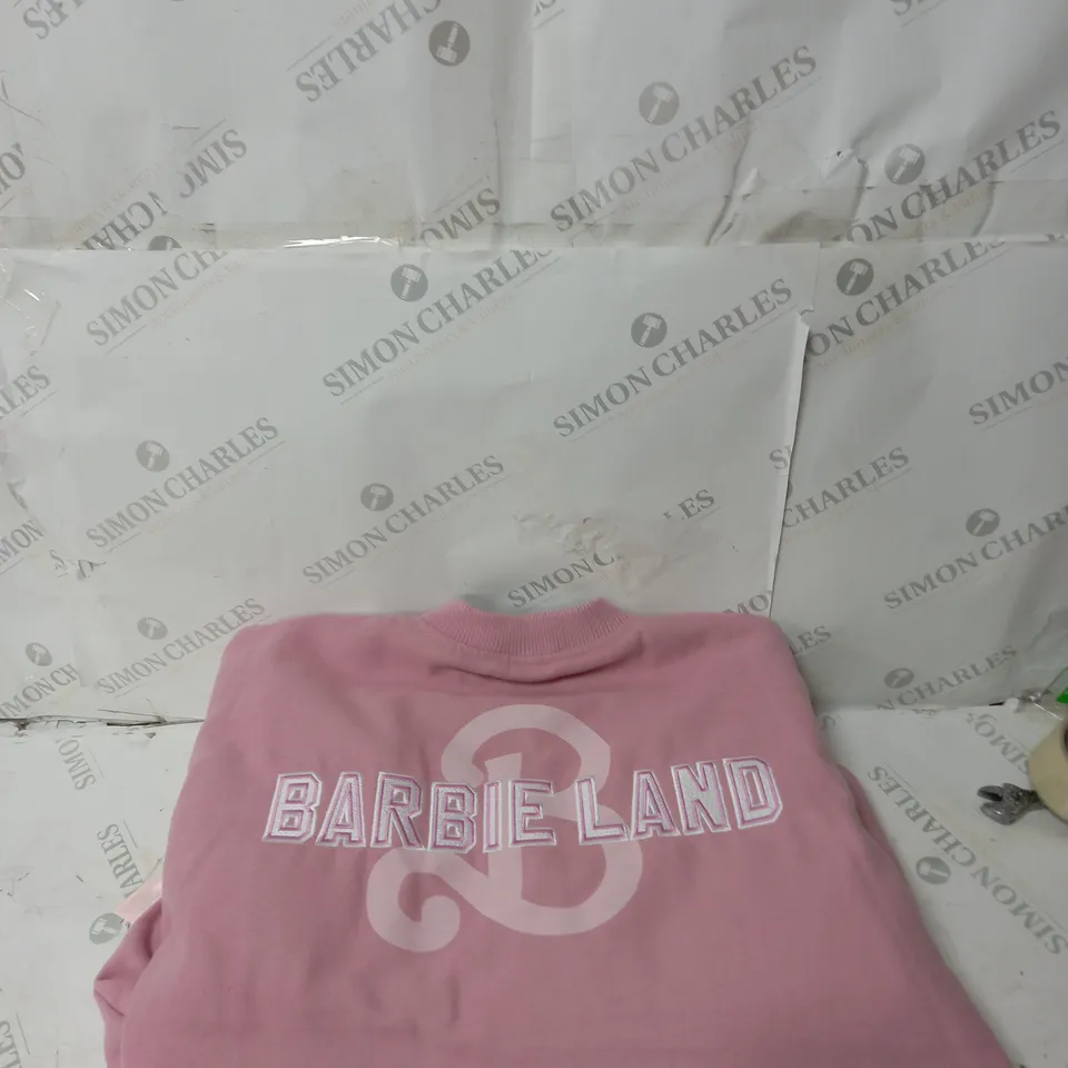 BARBIE X TYPO BOMBER JACKET WOMENS SIZE SMALL 