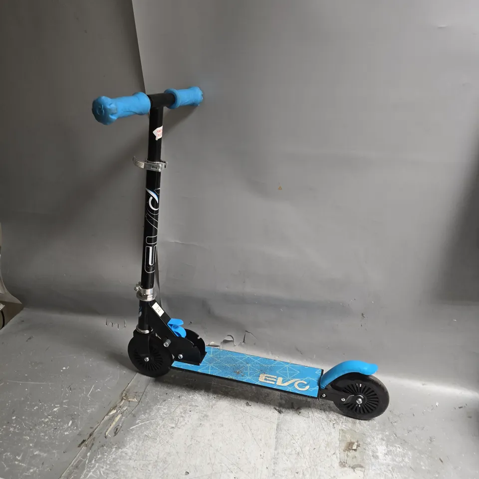 KIDS EVO 2 WHEELED SCOOTER IN BLUE AND BLACK - COLLECTION ONLY 