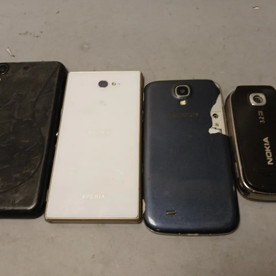 LOT OF 4 ASSORTED MOBILE PHONES TO INCLUDE NOKIA, SAMSUNG, SONY AND HTC