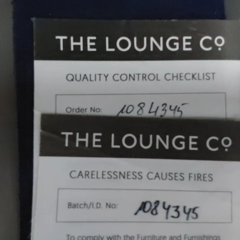 QUALITY BRITISH DESIGNER LOUNGE Co. CORNER GROUP BLUE PLUSH FABRIC 
