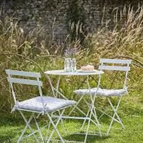 RIVE DROITE BISTRO CHAIRS SET OF 2 CHALK POWDER COATED STEEL