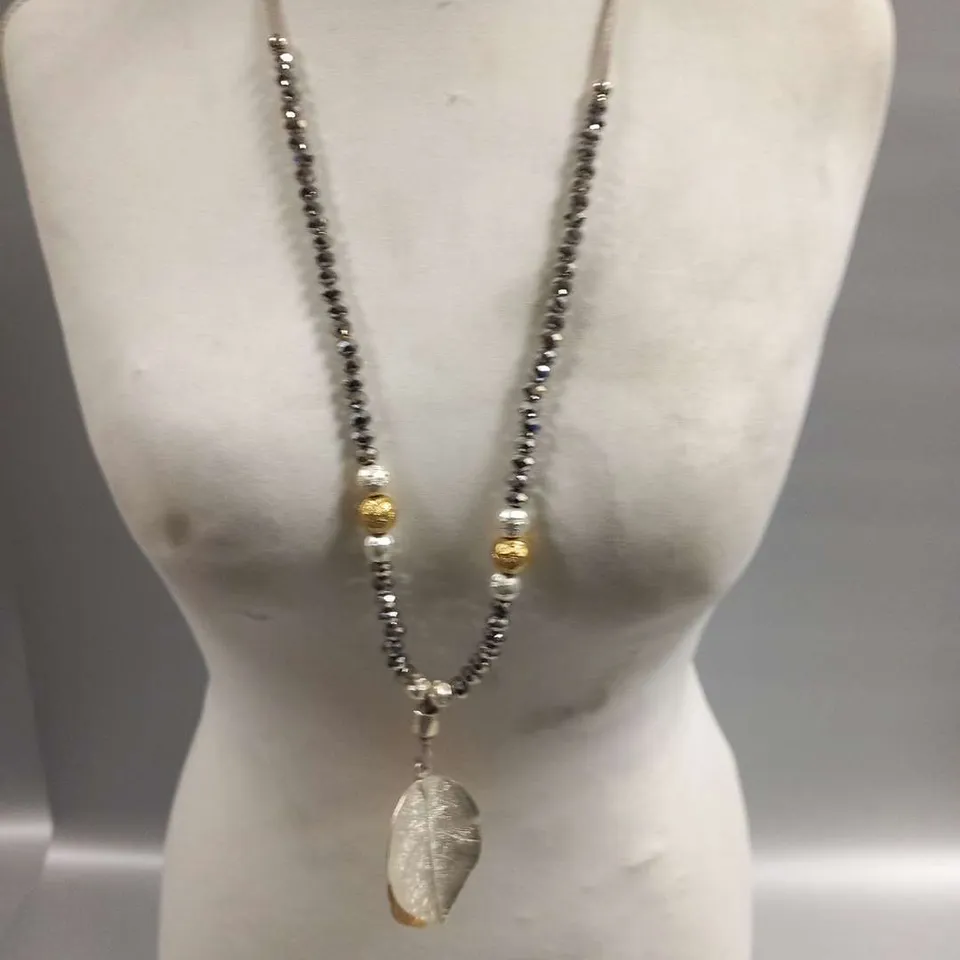 BRAND NEW BROWN PEPPER HANDBAGS JEWELLERY CONNECTION UK LEAF NECKLACE