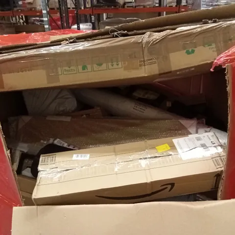 PALLET OF ASSORTED HOUSEHOLD GOODS AND PRODUCTS TO INCLUDE; BOXED FURNITURE ETC