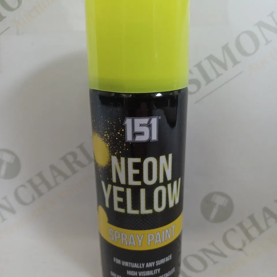 BOX OF 12 151 NEON YELLOW SPRAY PAINT 200ML