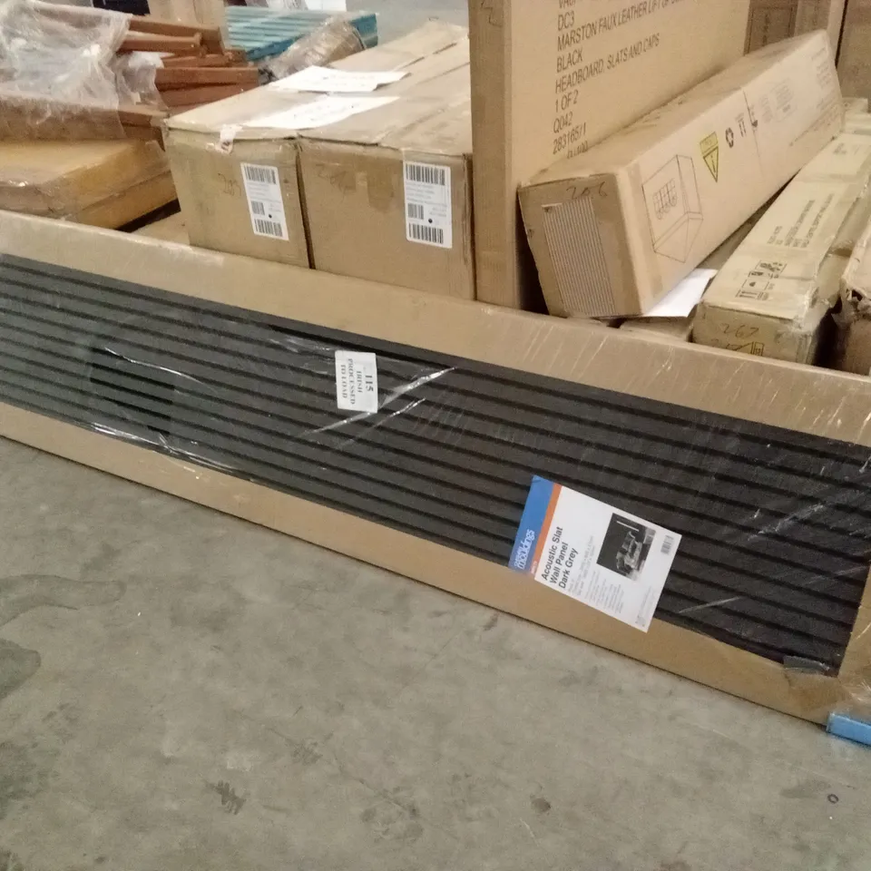 ACOUSTIC SLAT WALL PANEL - DARK GREY