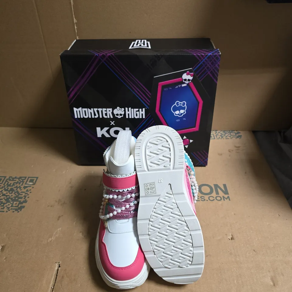 KOI MONSTER HIGH NEPTUNA CHUNKY HI TOP TRAINERS - MULTICOLOUR - UK SIZE 4 
