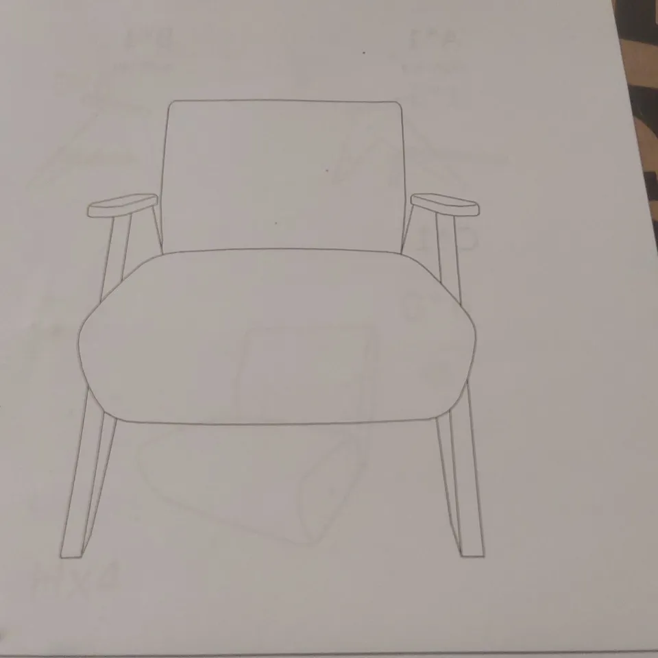 BOXED UPHOLSTERED ARM CHAIR 