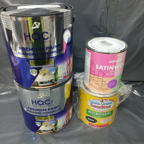 4 X ASSORTED PAINT PRODUCTS TO INCLUDE GARDEN PAINT, WOOD PAINT & MICROSEAL - COLLECTION ONLY 