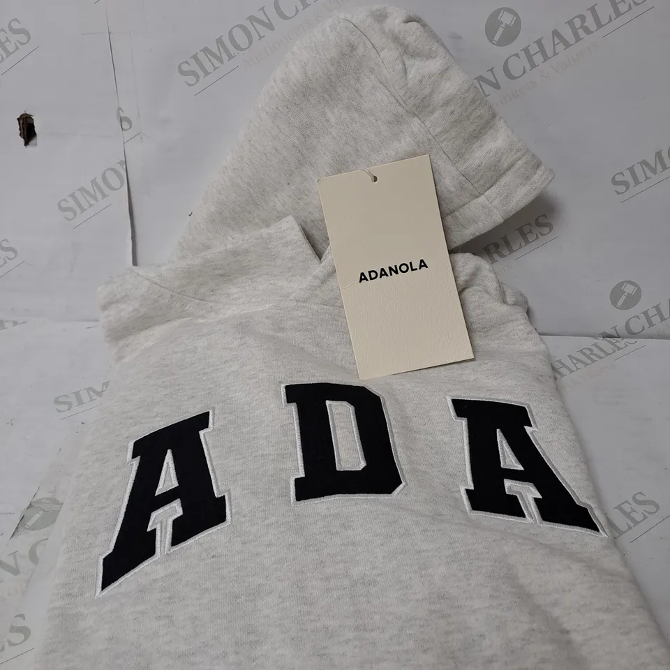 ADANOLA ADA OVERSIZED HOODIE IN LIGHT GREY - SMALL