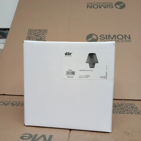 DAR LIGHTING 1-LIGHT TABLE LAMP β GREY β BOXED