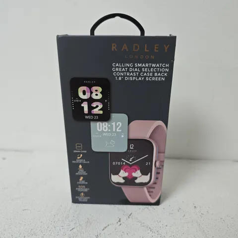 BOXED RADLEY SERIES 32 PINK SILICONE STRAP CALLING SMART WATCH