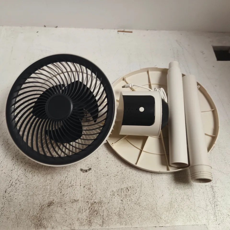 BOXED UNBRANDED DESK FAN WITH GUARD AND BASE