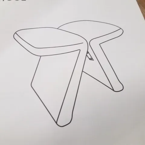 BOXED VANITY STOOL - WHITE 