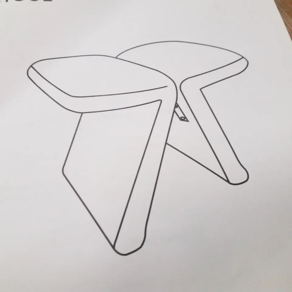 BOXED VANITY STOOL - WHITE 