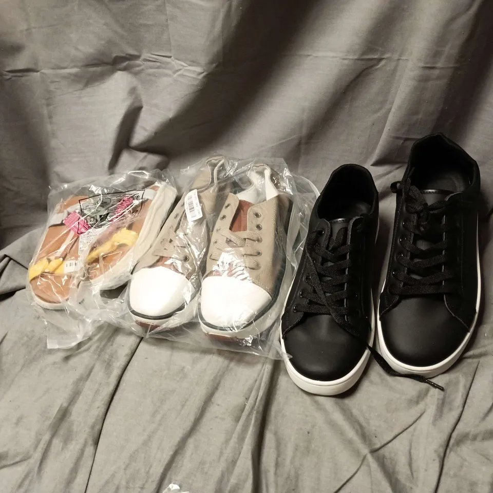 BOX OF APPROXIMATELY 15 ASSORTED PAIRS OF SHOES & FOOTWEAR ITEMS IN VARIOUS STYLES, SIZES AND COLOURS - COLLECTION ONLY