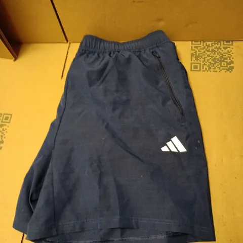 ADIDAS NAVY SHORTS WITH ZIP POCKET – 2XL