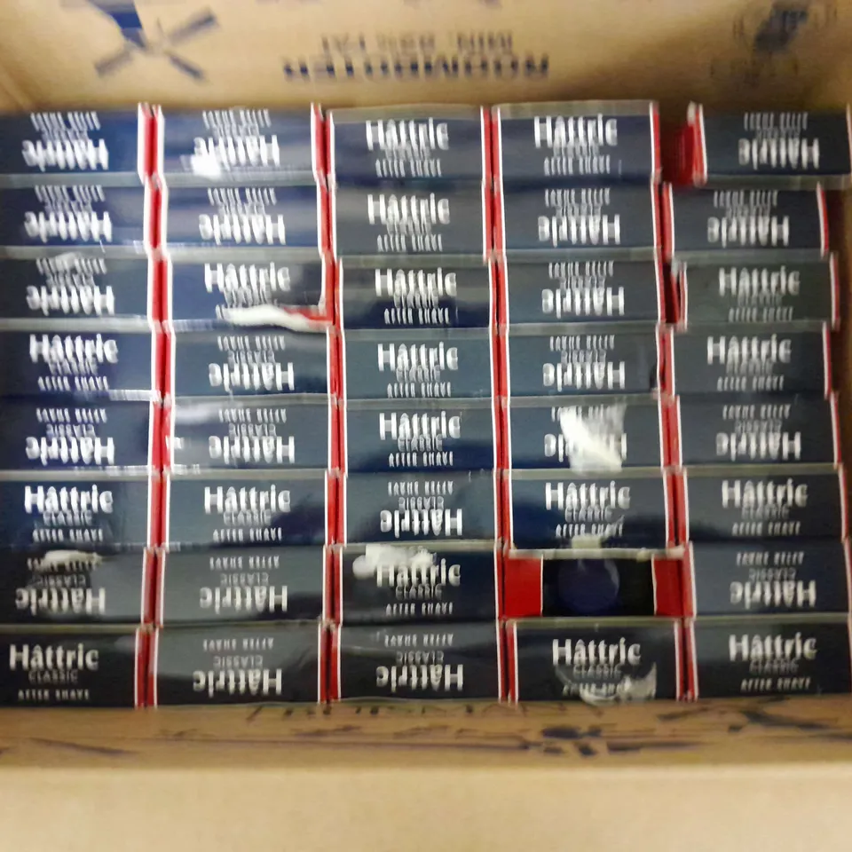 APPROXIMATELY 40 BOXED HATTRIC CLASSIC AFTER SHAVE (40 x 100ml) - COLLECTION ONLY