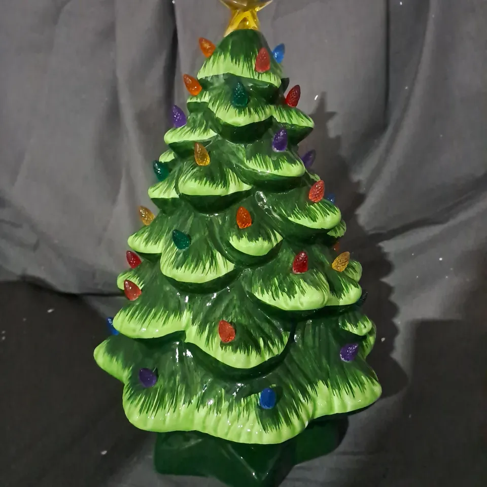 DECORATIVE FESTIVE LIGHT-UP TREE ORNAMENT