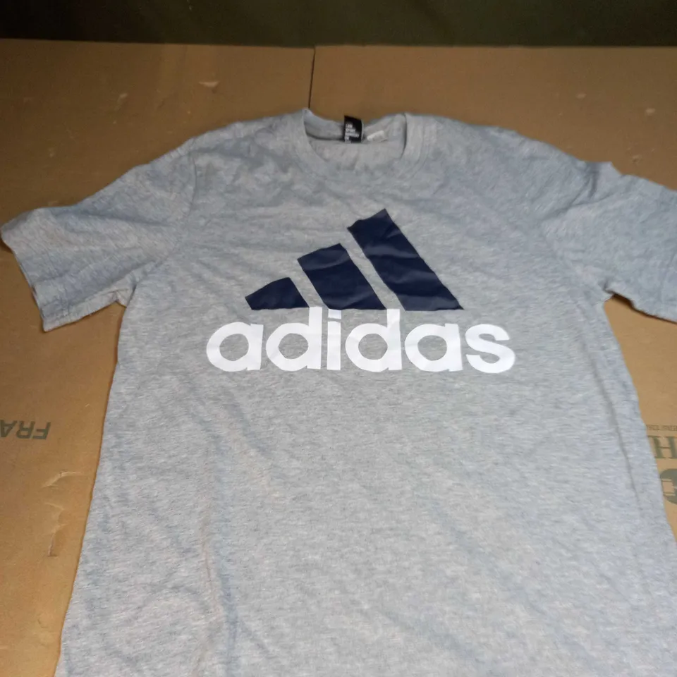 ADIDAS LOGO GREY T-SHIRT SIZE UNSPECIFIED