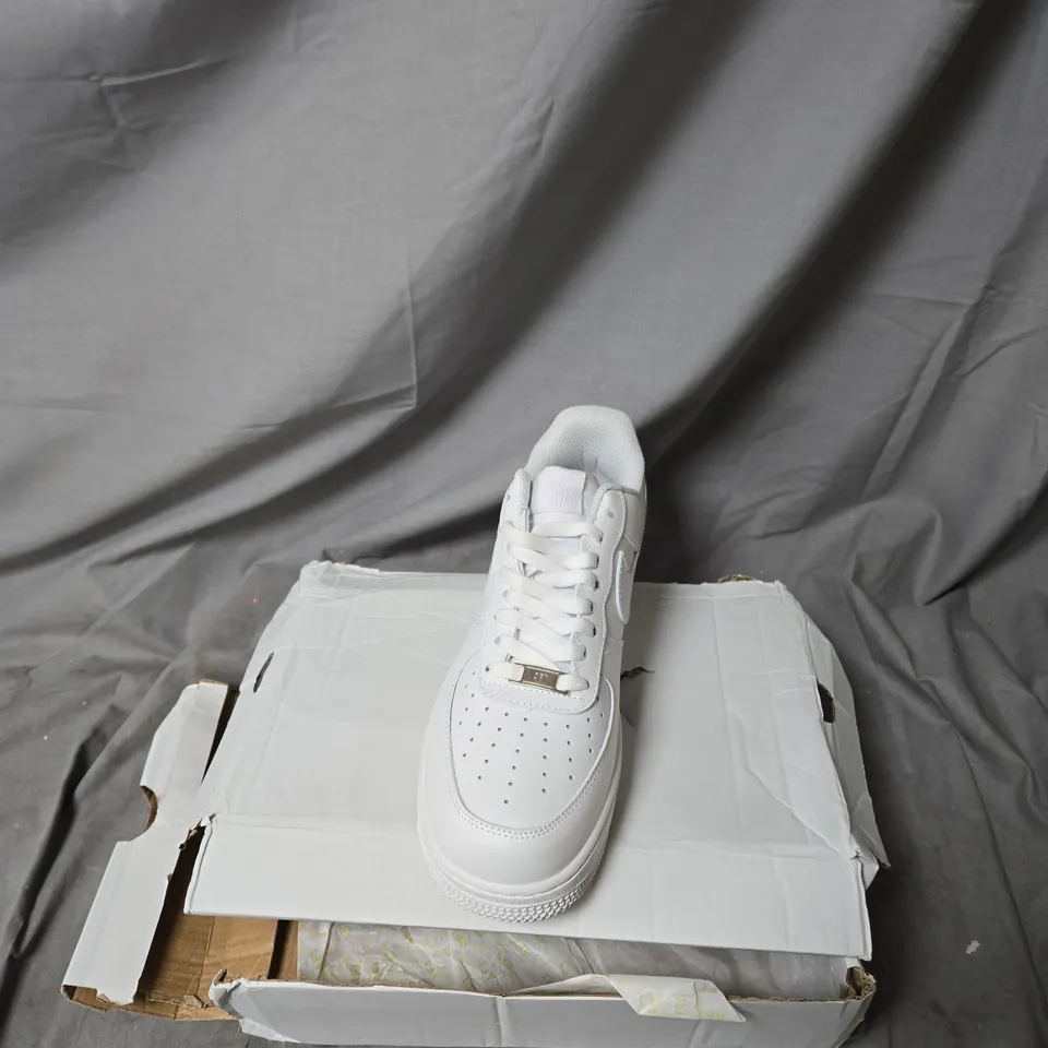 NIKE AIR FORCE 1 '07 WHITE SNEAKERS – MEN'S UK 7.5