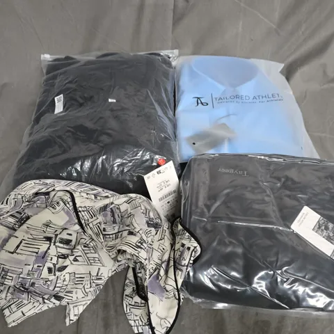 APPROXIMATELY 35 ASSORTED CLOTHING ITEMS IN VARIOUS SIZES, STYLES & COLOURS TO INCLUDE BRANDS SUCH AS TAILORED ATHLETE, TAYGEER, ZARA , ETC - COLLECTION ONLY