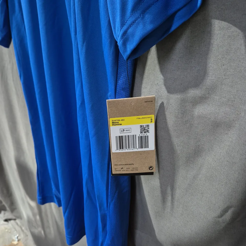 NIKE DRI-FIT BLUE FOOTBALL T-SHIRT – SLIM FIT, OSHEA ON BACK SIZE SMALL