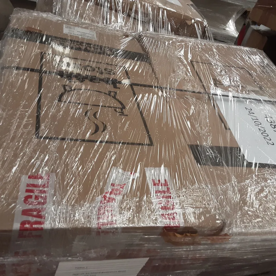 PALLET OF APPROXIMATELY 10 MIXED BATHROOM BASIN & WC UNIT SETS